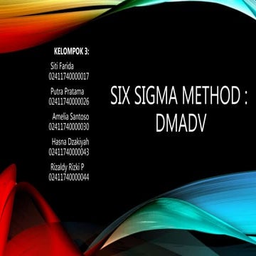 Six Sigma DMADV -step-tools-outputs