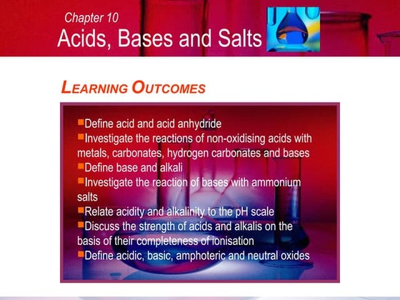 Salts class 10 | PDF