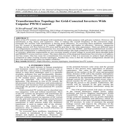 IRJET- Design of Single Phase Transformerless Inverter | PDF