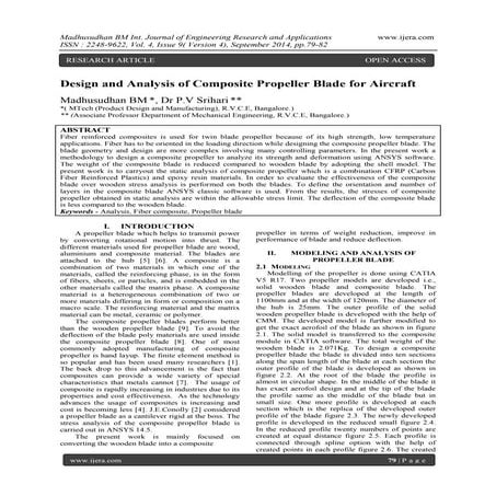 Design and Analysis of Composite Propeller Blade for Aircraft