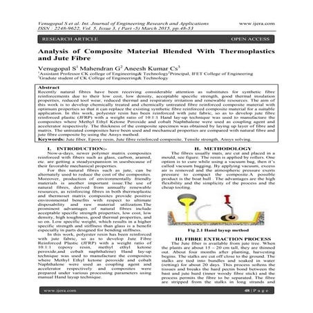 Analysis of Composite Material Blended With Thermoplastics and Jute ...