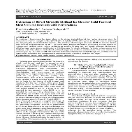 Thin-walled column design considering local, distortional and euler ...