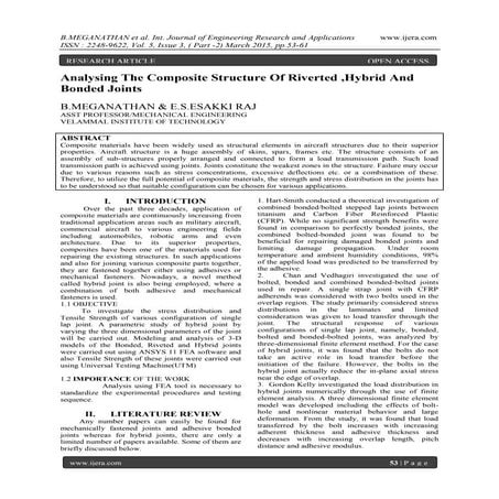 Analysing The Composite Structure Of Riverted ,Hybrid And Bonded Joints