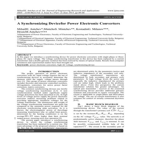 A Synchronizing Devicefor Power Electronic Converters