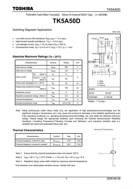 MOSFET K15A50D, TK15A50D - 15A 500V at ₹ 210/piece in Nashik | ID: 2858179977648