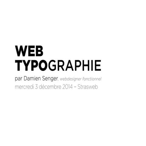 Typographie pour le Web