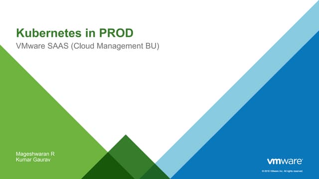 K8S in prod