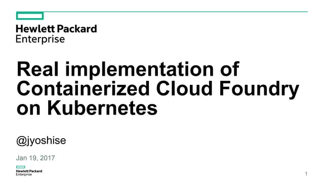 K8s meetup containerized_cloud_foundry