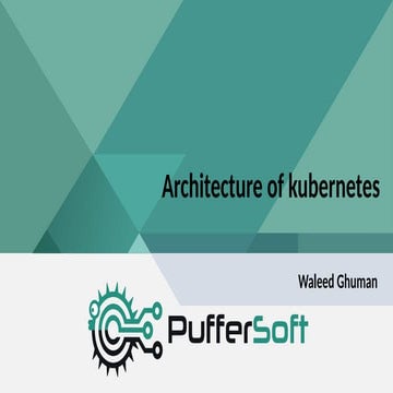Kubernetes slides with master and node components