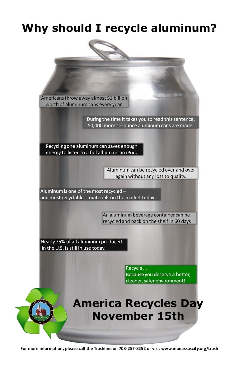 aluminum can recycling poster