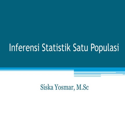 Inferensi statistik satu populasi