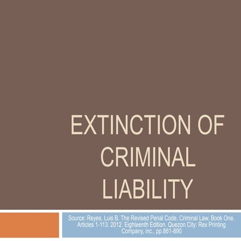 Extinction of criminal liability