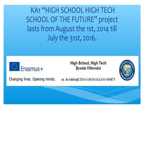Diseminare la Leuven a proiectului KA1 High School High Tech Scoala viitorului