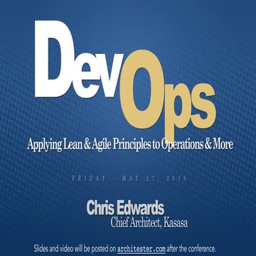 DevOps - Applying Lean & Agile Principles to Operations & More