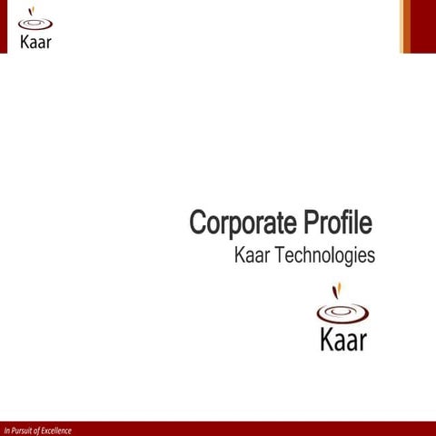 Kaar technologies corporate profile