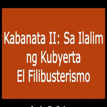 Kabanata ii ng el filibusterismo