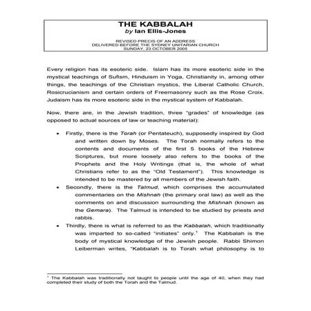 THE KABBALAH