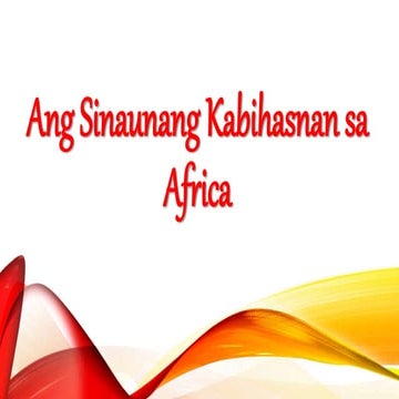 Kabihasnang egypt sa africa