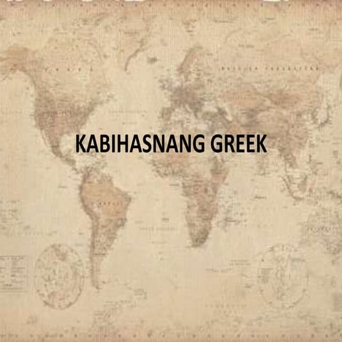 Ang Kabihasnang greek