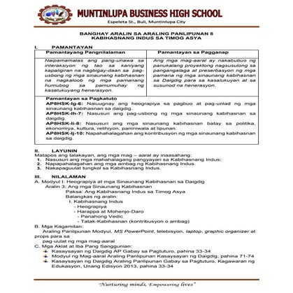 KABIHASNANG INDUS SA TIMOG ASYA