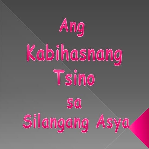 Kabihasnang tsino sa silangang asya