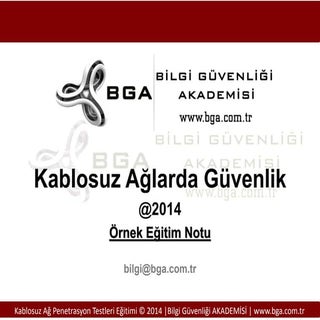 Kablosuz Ağlarda Güvenlik