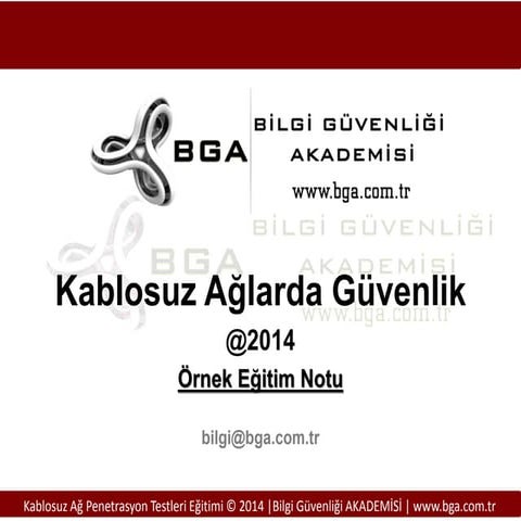 Kablosuz Ağlarda Güvenlik