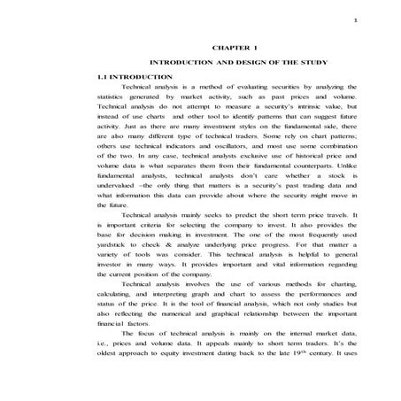 using technical indicator to analyse NIFTY scrip withspecial reference of kar...