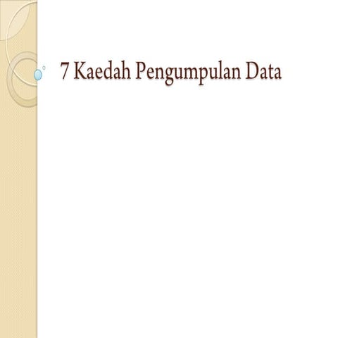 Kaedah mengumpul data