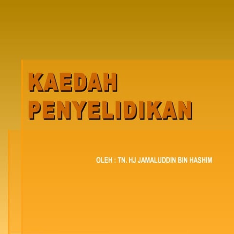 Kaedah Penyelidikan