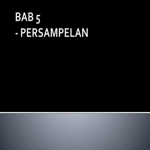 Kaedah  penyelidikan (persampelan)