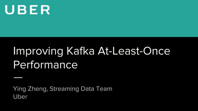 Improving Kafka at-least-once performance at Uber