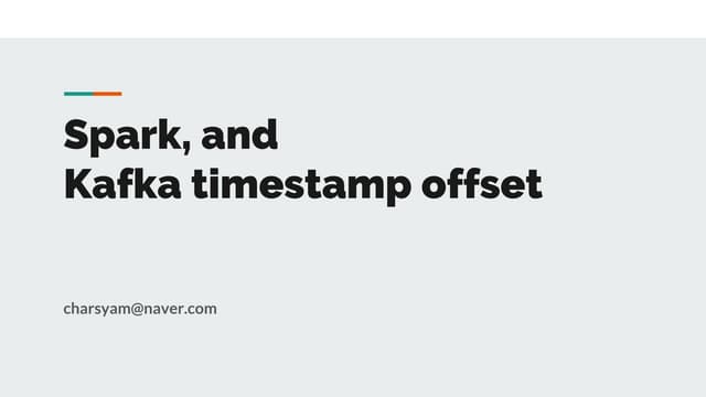Kafka timestamp offset