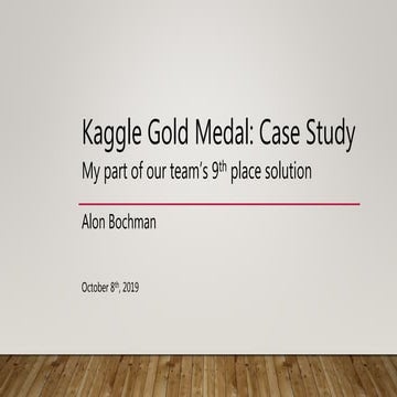 Kaggle Gold Medal Case Study