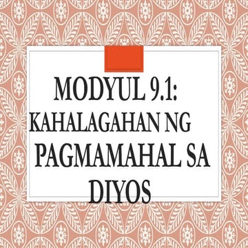 KAHALAGAHAN NGNPAGMAMAHAL SA DIYO S.pptx