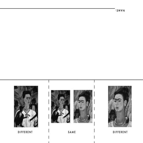 Kahlo comparison text structure foldable