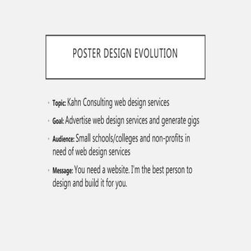 Ben Kahn CSE-615 poster design evolution