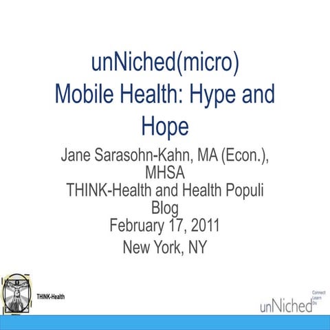 Mobile Health: Hype or Hope - Jane Sarasohn-Kahn - THINK-Health