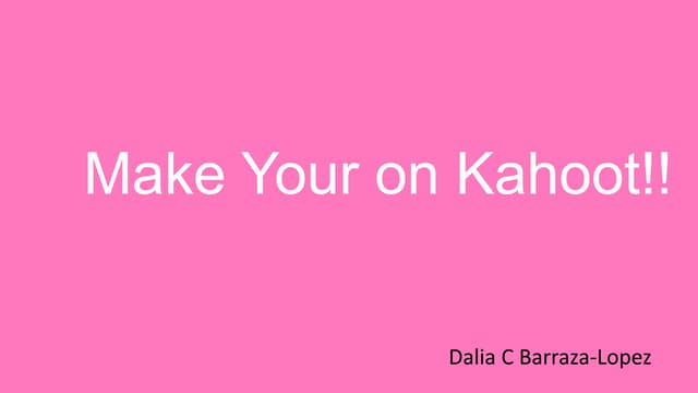 Making a Kahoot Account