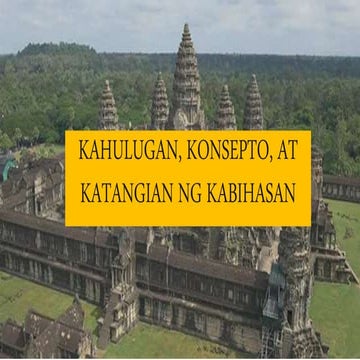 Kahulugan, Konsepto at Katangian ng Kabihasnan
