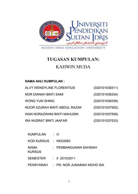 isu Kahwen muda