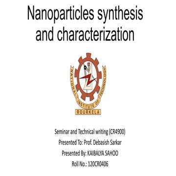 Nanoparticles synthesis and characterization​  ​