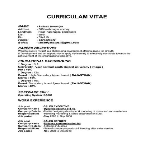 tushar cv | RTF