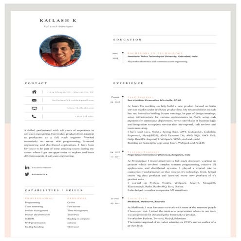 Kailash resume