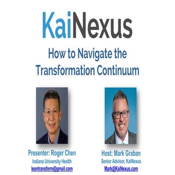 How to Navigate the Transformation Continuum