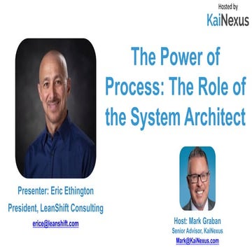 The Power of Process: The Role of the System Architect