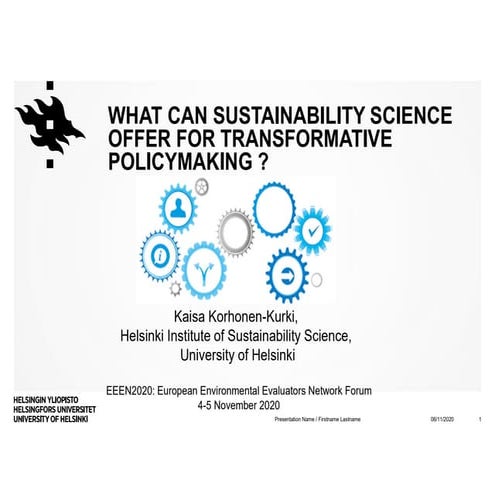 What can sustainability science offer for transformative policymaking