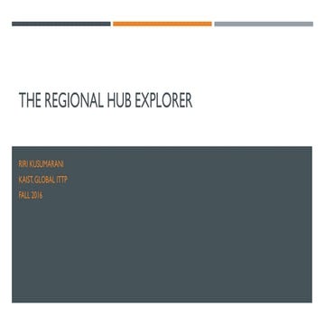 KAIST GCC : Regional Hub Explorer