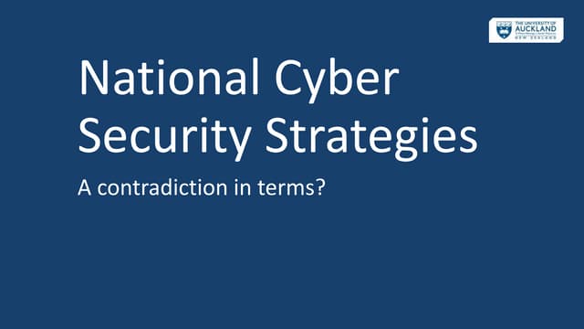 Cybersecurity Strategies - time for the next generation