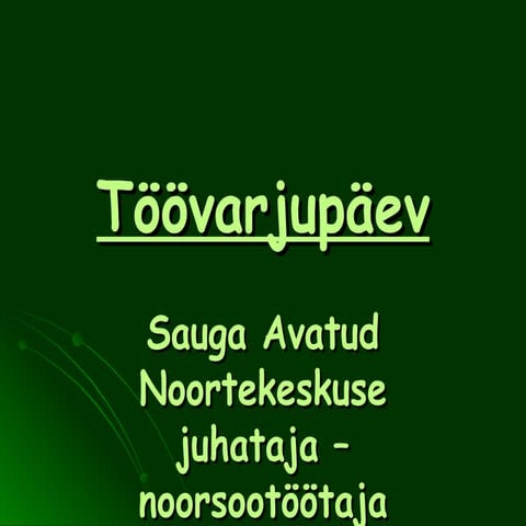 Kait Kosenkranius    TööVarjupäEv